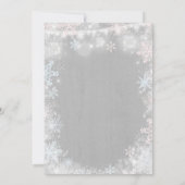 Invitation Le genre d'hiver indiquent l'invitation rustique (Dos)