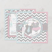 Invitation Le genre d'impression de cravate ou de tutu et de (Devant / Derrière)