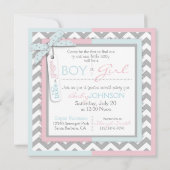 Invitation Le genre d'impression de cravate ou de tutu et de (Dos)