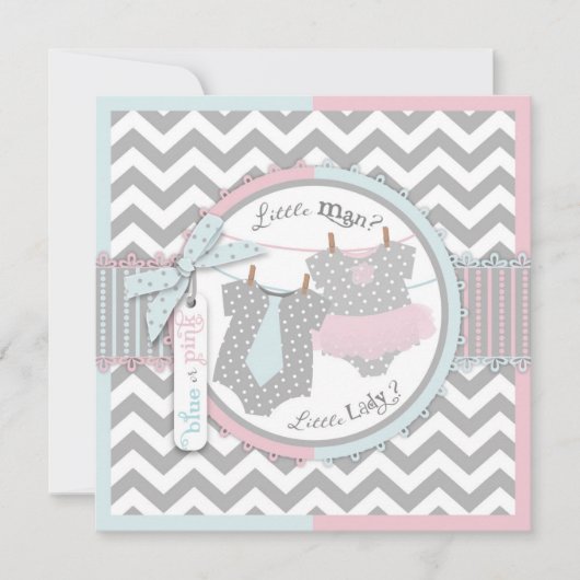 Invitation Le genre d'impression de cravate ou de tutu et de (Devant)