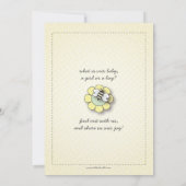 Invitation Le genre heureux de bébé de couples de famille (Dos)