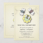 Invitation Le genre heureux de bébé de couples de famille (Devant / Derrière)