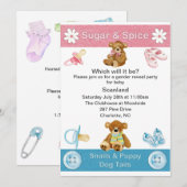 Invitation Le genre indiquent la partie (Devant / Derrière)