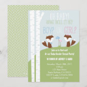 Invitation Le genre indiquent la partie avec de petits (Devant / Derrière)