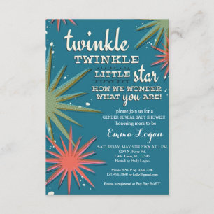 Invitation Le genre indiquent le baby shower