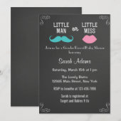 Invitation Le genre indiquent le tableau d'invitation de baby (Devant / Derrière)