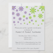 Invitation Le genre indiquent l'invitation de marguerites de (Dos)