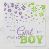 Invitation Le genre indiquent l'invitation de marguerites de (Devant / Derrière)