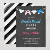 Invitation Le genre mignon de couche-culotte indiquent (Devant / Derrière)