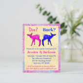 Invitation Le genre mignon rose et de bleu de faons indiquent (Debout devant)