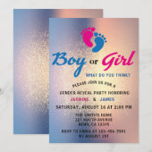 Invitation Le genre moderne indiquent la partie (Devant / Derrière)