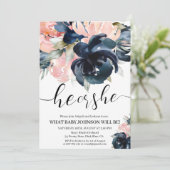 Invitation Le genre Navy et Blush révèle l'invitation. Invita (Debout devant)