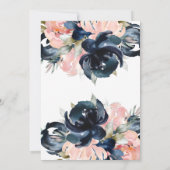 Invitation Le genre Navy et Blush révèle l'invitation. Invita (Dos)