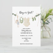 Invitation Le genre neutre sur le thème du Boho révèle (Debout devant)