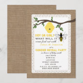 Invitation Le genre orienté d'abeille inspiré par toile de (Devant / Derrière)