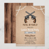 Invitation Le genre pistolet ou perle révèle l'invitation (Devant / Derrière)