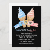 Invitation Le genre révèle la fête, quel est le scoop (Devant / Derrière)