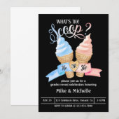 Invitation Le genre révèle la fête, quelle est la Scoop, (Devant / Derrière)