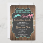 Invitation Le genre révèle une moustache d'invitation ou des  (Devant)