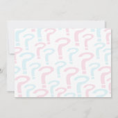 Invitation Le genre rose et bleu de typographie indiquent la (Dos)