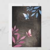 Invitation Le genre rustique révèle aquarelle florale (Dos)