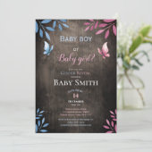 Invitation Le genre rustique révèle aquarelle florale (Debout devant)