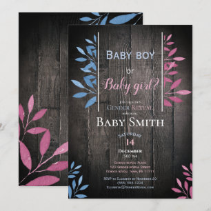 Invitation Le genre rustique révèle aquarelle florale