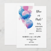 Invitation Le genre sur le thème des ballons révèle (Devant / Derrière)