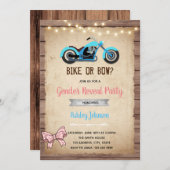 Invitation Le genre vélo ou arc révèle l'invitation (Devant / Derrière)