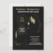 Invitation Le glam gothique de 30ème anniversaire de la femme (Devant)