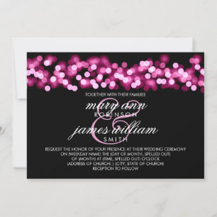 Invitation Le Glam Hollywood rose de mariage élégant