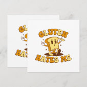 Invitation Le gluten me déteste (Devant / Derrière)