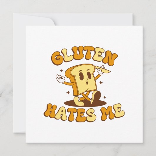 Invitation Le gluten me déteste (Devant)