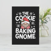 Invitation Le Gnome de Cuisson de Biscuits Noël Holly Flocon  (Debout devant)
