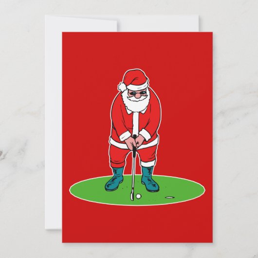 Invitation Le golf de Père Noël (Devant)