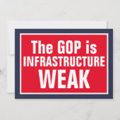 Invitation Le GOP est Infrastructure Faible Vote Bleu (Devant)
