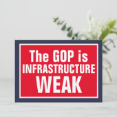 Invitation Le GOP est Infrastructure Faible Vote Bleu (Debout devant)