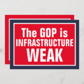 Invitation Le GOP est Infrastructure Faible Vote Bleu (Devant / Derrière)