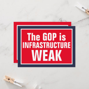 Invitation Le GOP est Infrastructure Faible Vote Bleu
