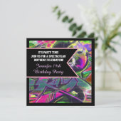 Invitation Le graffiti marque avec des lettres l'invitation (Debout devant)