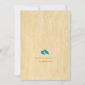 Invitation Le grain de bois avec des Inséparables bleus sur i (Dos)