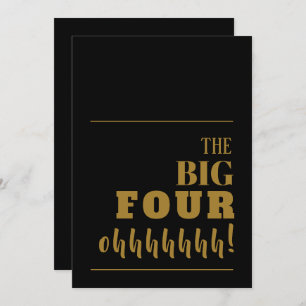 Invitation Le grand 40 Black Gold Anniversaire