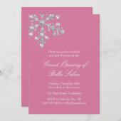 Invitation Le Grand Flocon D'Ouverture Rose (Devant / Derrière)