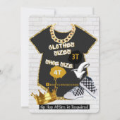 Invitation Le grand | Hip hop afro bébé garçon Retro Annivers (Dos)