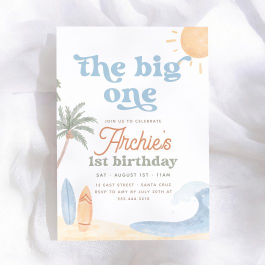 Invitation Le Grand Premier Anniversaire Surf