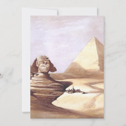 Invitation Le Grand Sphinx, Pyramides de Gizeh (Devant)