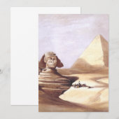 Invitation Le Grand Sphinx, Pyramides de Gizeh (Devant / Derrière)