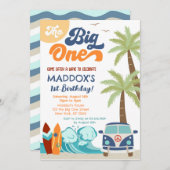 Invitation Le grand Surf à l'invitation d'anniversaire (Devant / Derrière)