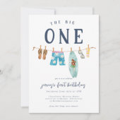 Invitation Le grand | Surf d'été rétro Anniversaire (Devant)