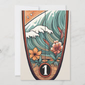 Invitation Le grand Surf tropical hawaïen Anniversaire (Dos)